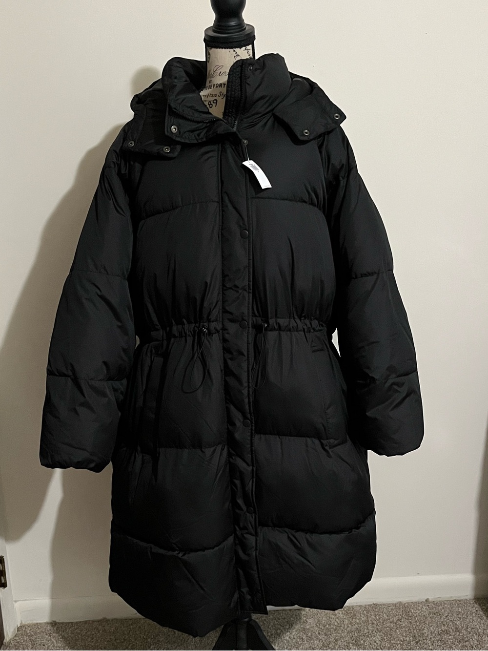 Old Navy Heavy Duty Black Quilted Puffer Coat Long Jacket Women’s Plus Size 4X